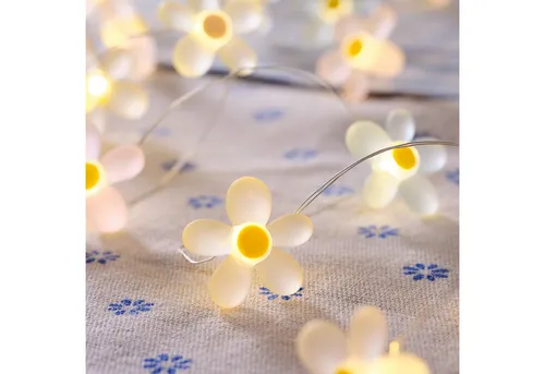 Lights4fun LED-Gänseblümchen Lichterkette 20er