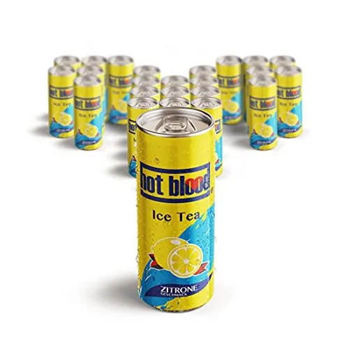 Hot Blood Eistee Zitrone, 24er Pack, inkl. Pfand EINWEG (24 x 330 ml)