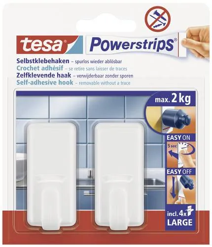 tesa Powerstrips Klebehaken für max. 2,0 kg 2,0 x 5,0 cm, 2 St.