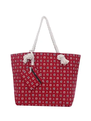 DonDon Strandtasche XXL mit Reißverschluss