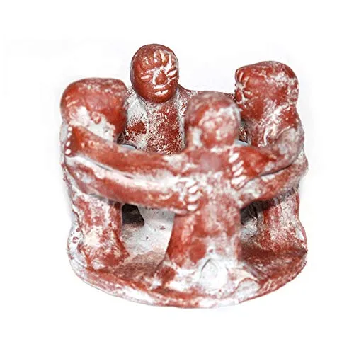 mitienda mit Liebe gemacht Freundeskreis aus Ton, Freundschaftskreis 4 Freunde, Dekoration, Handmade aus Mexiko