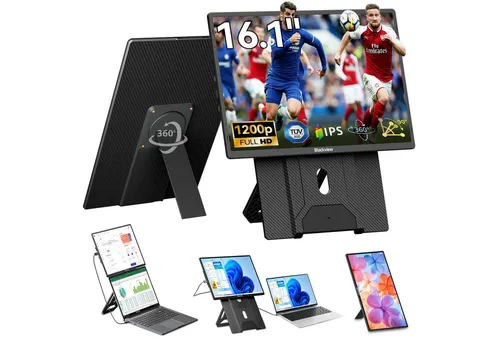 Blackview Table 9 Tragbarer Monitor - Erleben Sie mit dem Blackview Table 9 einen mobilen 16,1-Zoll FHD Monitor. Ideal für Büro und Entertainment, bietet er eine brillante Bildqualität und ist leicht und kompakt für den einfachen Transport.