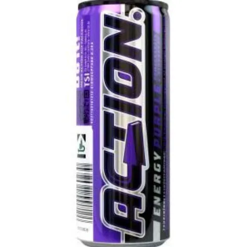 Action Energy Drink Purple 250ml, 24er Pack EINWEG PFAND