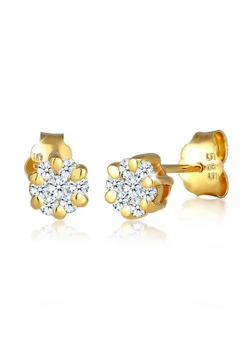 Elli DIAMONDS Paar Ohrstecker Ohrstecker Diamant Weiß Brillantschliff (0.024 ct) 585 Gelbgold