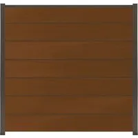 GartenLand Zaun Ameland Exclusive WPC 180x180 cm - Eleganter BPC Steckzaun Ameland Exclusive, co-extrudiert, ca. 180x180 cm in Ipe/Anthrazit. Ideal für individuelle Gestaltung mit pflegeleichtem Material und modernem Design. Maximale Flexibilität durch kürzbare Lamellen und edle Aluminium-Zwischenleisten.