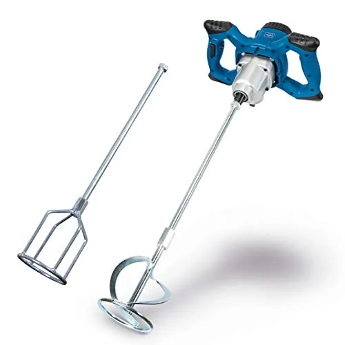 Scheppach Farb- und Mörtelrührwerk PM1400 - Handwerkzeuge & Handgeräte – Das PM1400 Rührwerk überzeugt durch seine leistungsstarke Mischung für perfekte Ergebnisse bei Farben, Mörtel und Putz, ideal für Profis und Hobby-Handwerker.