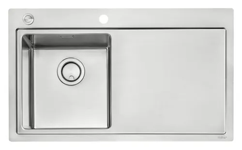 Naber Einbauspüle Corno Ora 45 cm - Sanitäranlagen & Zubehör, hochwertige Edelstahl Einbauspüle mit praktischer Abtropffläche und flächenbündigem Einbau für moderne Küchen.