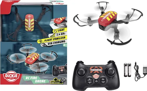 Dickie RC Fire Drone - RTR (201103011) - RC-Modelle mit beeindruckender Feuerlöscher-Funktion, ideal für spannende Einsätze und actionreiche Abenteuer.