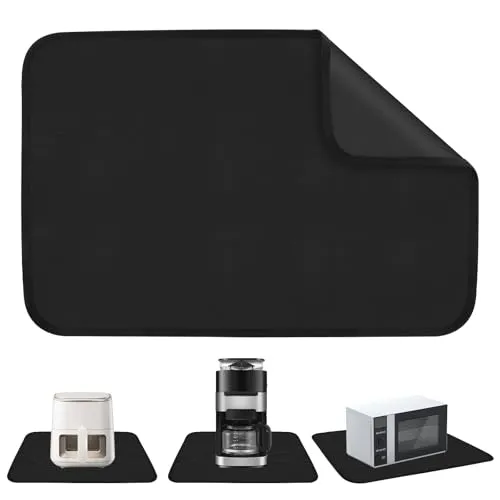 KILDOWS Feuerfeste Unterlage, 40 x 60 cm Hitzebeständige Unterlage Hitzeschutzmatte Glasfasersilikon Feuerschutzmatte Arbeitsplattenschutz für Heißluftfritteuse Mikrowelle Toaster Kaffeemaschine