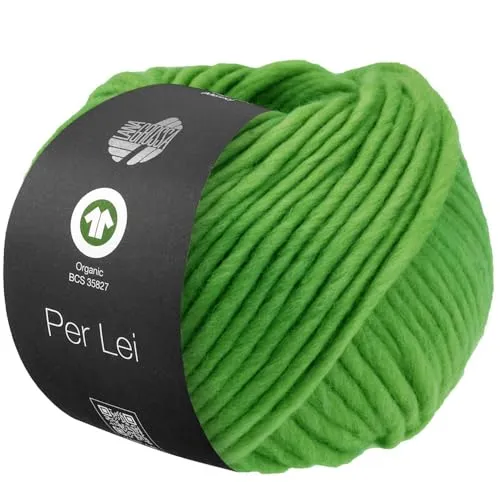 LANA GROSSA Per Lei GOTS | Klassisches Merino-Dochtgarn, GOTS zertifiziert | Handstrickgarn aus 100% Schurwolle | 50g Wolle zum Stricken & Häkeln | 60m Garn FB 40