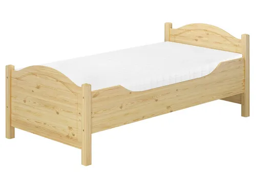ERST-HOLZ Hohes Seniorenbett 100 x 200 cm im Landhausstil - Massives Kiefernholzbett, extra hoch für bequemes Aufstehen. Ideal als Gästebett, stabil und einfach aufzubauen. Erlebe höchsten Schlafkomfort!