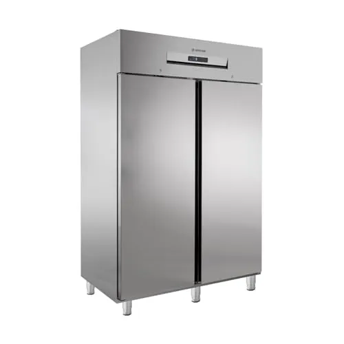 GastroHero Tiefkühlschrank TKSN-PROFI1400 | 1168 Liter | Edelstahl | GN 2/1 kompatibel | Umluftkühlung | Digitalthermostat | 2 Türen | Profi Gewerbe Tiefkühler für Gastronomie & Großküche