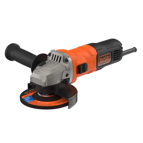 Winkelschleifer BEG010 orange/schwarz, 710 Watt, 115mm - Schleifmaschine mit 710 Watt Leistung und 115 mm Schleifscheiben, ausgestattet mit rutschfestem Gehäusegriff für besten Halt und Kontrolle bei der Arbeit.