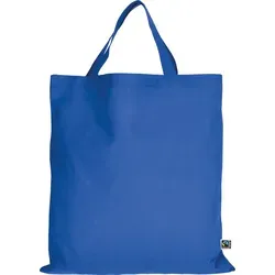 10er | 100er | 250er Pack Fairtrade Baumwolltasche - 14 Farben | mit zwei kurzen Henkeln | 38x42cm | Jutebeutel | Einkaufstasche | unbedruckt, royalblau