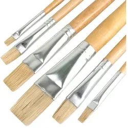 Prima-Online Pinsel Flach Borstenpinsel Perfekt für präzises Malen und Lackieren, (12 St), Wänden, Möbeln, Türen und vielem mehr 0.08 cm