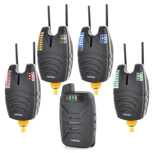 Hirisi Tackle Wasserdichter Bissanzeiger für Karpfenangeln mit Ohrbügel 4+1