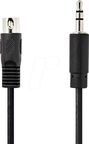 N CAGL20100BK20 - Audio Kabel, 5-pol DIN auf 3,5 mm Klinke, 2 m