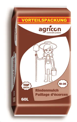 Agricon Rindenmulch Vorteilspackung 60 l – Ideal für Garten und Landschaft