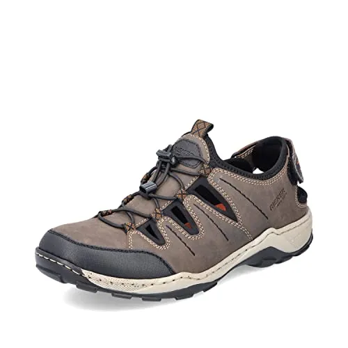 Rieker Herren Bequemschuhe 08085 - Herren-Schnürhalbschuhe mit bequemem Textil-Obermaterial und flacher PU-Sohle für optimalen Tragekomfort, ideal für den Alltag.