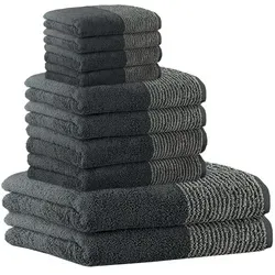 CAWÖ Handtuch Set, 10-tlg. in grau von CAWÖ