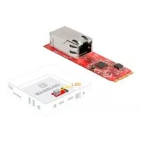 Delock M.2 Key B+M zu RJ45 2.5G LAN Konverter - Netzwerkadapter für M.2 2280, bietet blitzschnelle 2.5 Gbps Datenübertragung und unterstützt mehrere Ethernet-Standards, ideal für schnelle Netzwerkverbindungen.