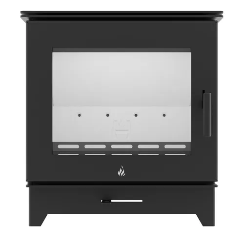 Kaminofen Hitze GATTO ME 5,5 kW - Moderner Stückholzkamin mit 5,5 kW Nennwärmeleistung, ideal für alle Räume. Energieeffizienzklasse A und hoher Wirkungsgrad von 79 % sorgen für nachhaltige Wärme.