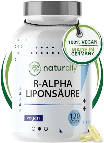 naturally R Alpha Liponsäure Kapseln [120 Stück] – 300 mg hochdosiert, vegan, Made in Germany