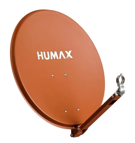 Humax 90 Pro Ziegelrot - 90 cm Sat-Spiegel, robust aus Aluminium und stilvolles Design in Ziegelrot