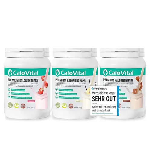 CaloVital Sparsets zum Zunehmen - Gewichtszunahme Pulver - Proteine für effektive Gewichtszunahme, ideal für Sportler und Menschen mit erhöhtem Kalorienbedarf. Erhältlich in köstlichen Geschmacksrichtungen wie Vanille, Erdbeere und Schokolade.