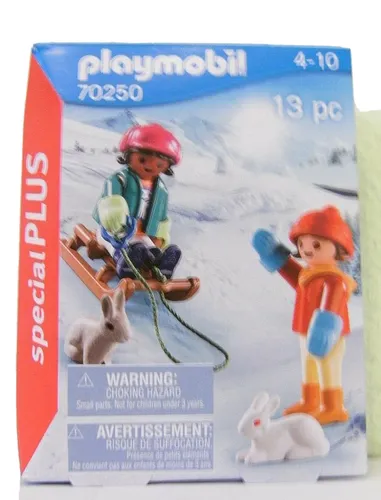 Playmobil special PLUS Kinder mit Schlitten 70250 Neu & OVP Kaninchen Schnee