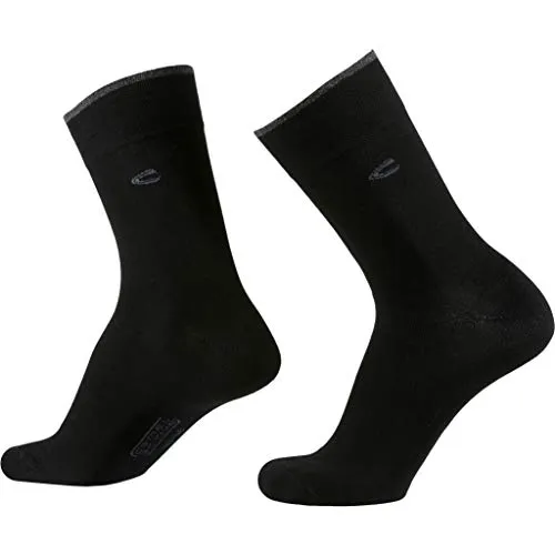 camel active 2er Pack Basic Socks 6590 610 black Strumpf schwarz Socken Doppelpack, Size:39-42