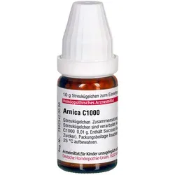 Arnica C1000 Globuli - Arzneimittel zur Linderung von Schmerzen und Schwellungen, ideal für die natürliche Behandlung von Verletzungen und Prellungen.