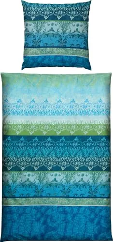 Erwin Müller Bettwäsche Single-Jersey blau 155x220 cm - Bettwäsche-Set in bügelfreier Qualität, 100% Baumwolle, inklusive Wende-Kissenbezug, ideal für einen erholsamen Schlaf und pflegeleicht.