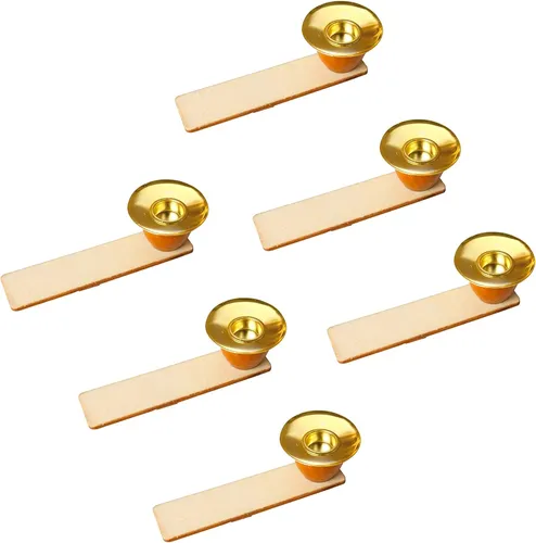 Kerzenhalter Holz Ersatzteile Set für Universal Weihnachtspyramiden 45 und 60 cm - Pyramiden Zubehör, 12 vormontierte Flügelschäfte aus naturbelassenem Holz für festliche Weihnachtsdekoration und einfache Montage.