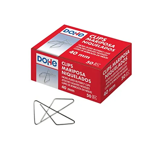 Unbekannt 79198 – Pack 50 Clips, Design Schmetterling, Nummer 10, 40 mm