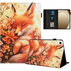 Tablethülle Tab A9 Plus 11 Zoll PU Leder Magnetständer Blumenfuchs