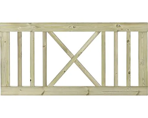 Plus Zaun Rom Holz 150 × 75 cm natur