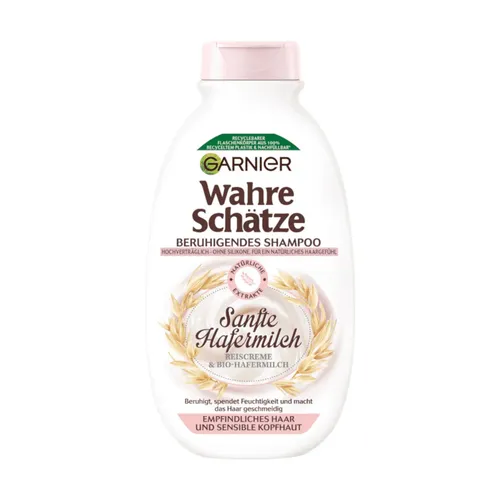 Garnier Wahre Schätze Beruhigendes Shampoo mit sanfter Hafermilch, 250 ml