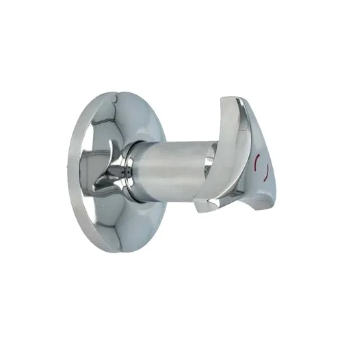 tecuro -50412- Sanitär Oberteil mit Dreistern-Griff für UP-Ventil - ms verchromt - 1/2 Zoll rot