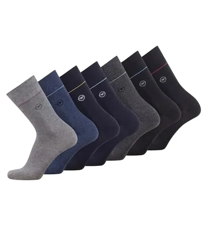 TOM TAILOR Herren Socken 7er Pack - Stilvolle 7-Days Box mit unterschiedlichen Prints - Herrensocken in einer Geschenkbox, 7 Paar mit hohem Tragekomfort und stylischen Designs für jeden Tag der Woche.