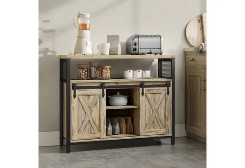 VASAGLE Sideboard Küchenschrank mit 2 Schiebetüren