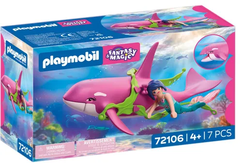 Fantasy & Magic Orca mit Meerjungfrau - Konstruktionsspielzeug 72106 - Entdecke die magische Welt mit diesem 7-teiligen Konstruktionsspielzeug! Ideal für kreatives Spielen ab 4 Jahren und aus hochwertigem Kunststoff gefertigt.