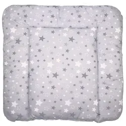 Primawela Wickelauflage Baby Wickeltischauflage Auflage für Wickeltisch - Stars Sterne grau 70 cm