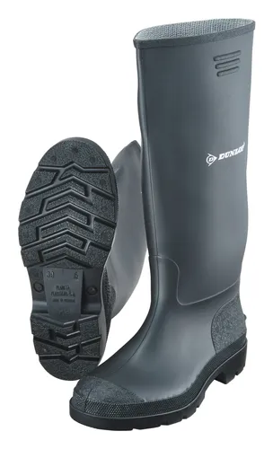 Dunlop Stiefel Pricemastor Größe 44 schwarz - Gummistiefel, robust und wasserdicht - ideal für Gartenarbeit und Outdoor-Aktivitäten