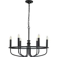 Kronleuchter Schwarz Metall 73 cm E14 in schwarz von Licht-Erlebnisse