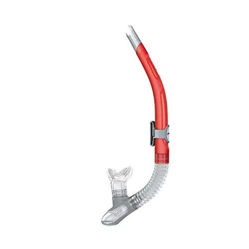 Mares Erwachsene Snorkel Ergo Flex Schnorchel, Rot - Schnorchel mit anatomischem Design und Ausblasventil, ideal für ein komfortables Schnorchelerlebnis in neuen, brillanten Farben.
