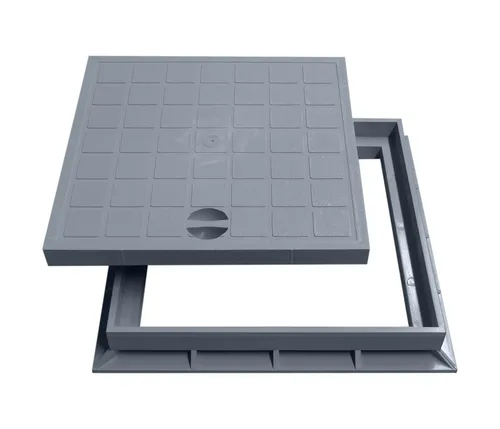 Marley Erdschacht Schachtdeckel 300x300mm - Entwässerung: Stabiler, begehbarer Schachtdeckel aus laugen- und säurebeständigem Kunststoff, ideal für langlebige Anwendungen.