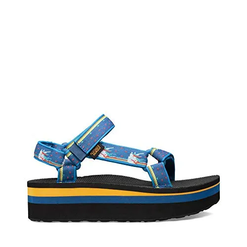 TEVA Flatform Universal Sandale - unicorn dark blue, Größe:38 EU - Modische Sandale mit Plateau-Sohle, ideal für City und Strand. Umweltfreundliche Straps aus recyceltem Polyester, bequemes Fußbett und perfekter Sitz durch Klettverschluss.
