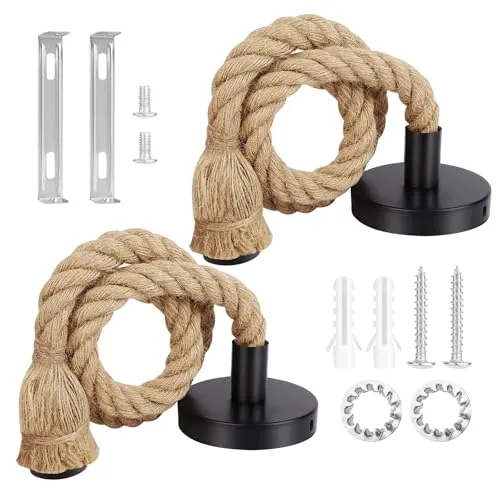 Stück Lampenfassung E27 mit Kabel E27 Fassung mit Kabel Hanfseil Lampe Seil Lampe Seillampe Lampenfassung Vintage Lampenaufhängung Pendelleuchte Textilkabel 100 cm für Küche Haus Cafe Bar 2