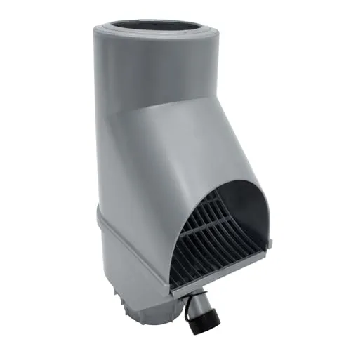 Jardinion Regenwasserfilter, Fallrohr Laubabscheider Silber - Gartenentwässerung: Effizienter Regenwassersammler für Fallrohre DN75, DN85, DN100, der Schmutz und Laub zuverlässig filtert und Überlaufen durch flexible Füllmenge verhindert.